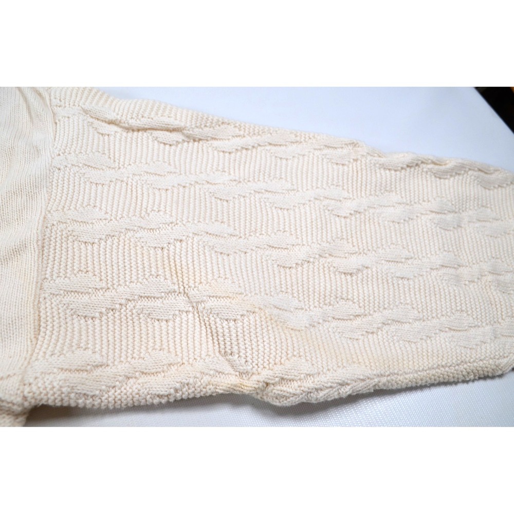 Andrew Rohan Sweater Mens 2XL Ivory w/ Blue Trim V-Neck Hanover College USA - Picture 11 of 16